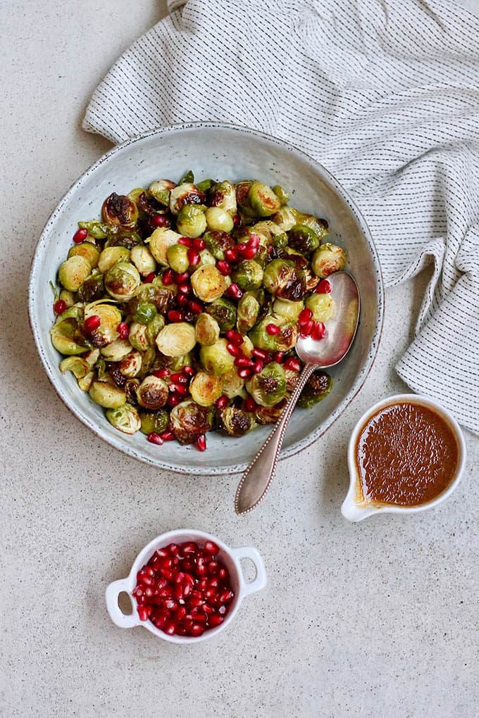 Miso Maple Roasted Brussels Sprouts
