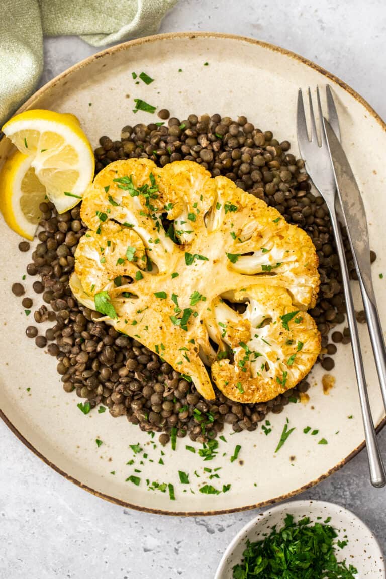 Perfectly Roasted Cauliflower Steak - Hey Nutrition Lady