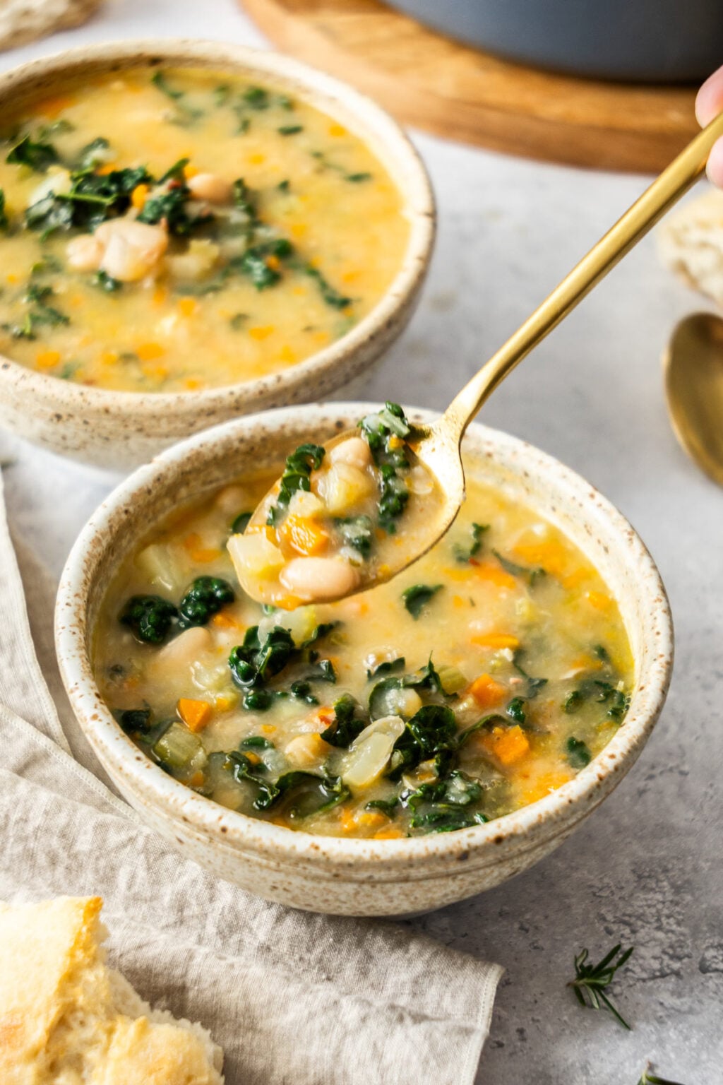 Creamy and Nourishing Kale and White Bean Soup - Hey Nutrition Lady